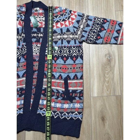 NWT LL Bean Cotton Ragg Open Cardigan Sweater - Women Size Large Petite - Picture 16 of 16